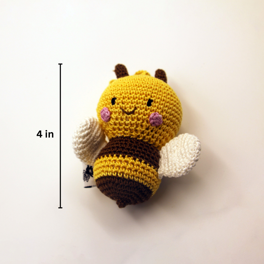 Crochet Honey Bee Keychain Toy