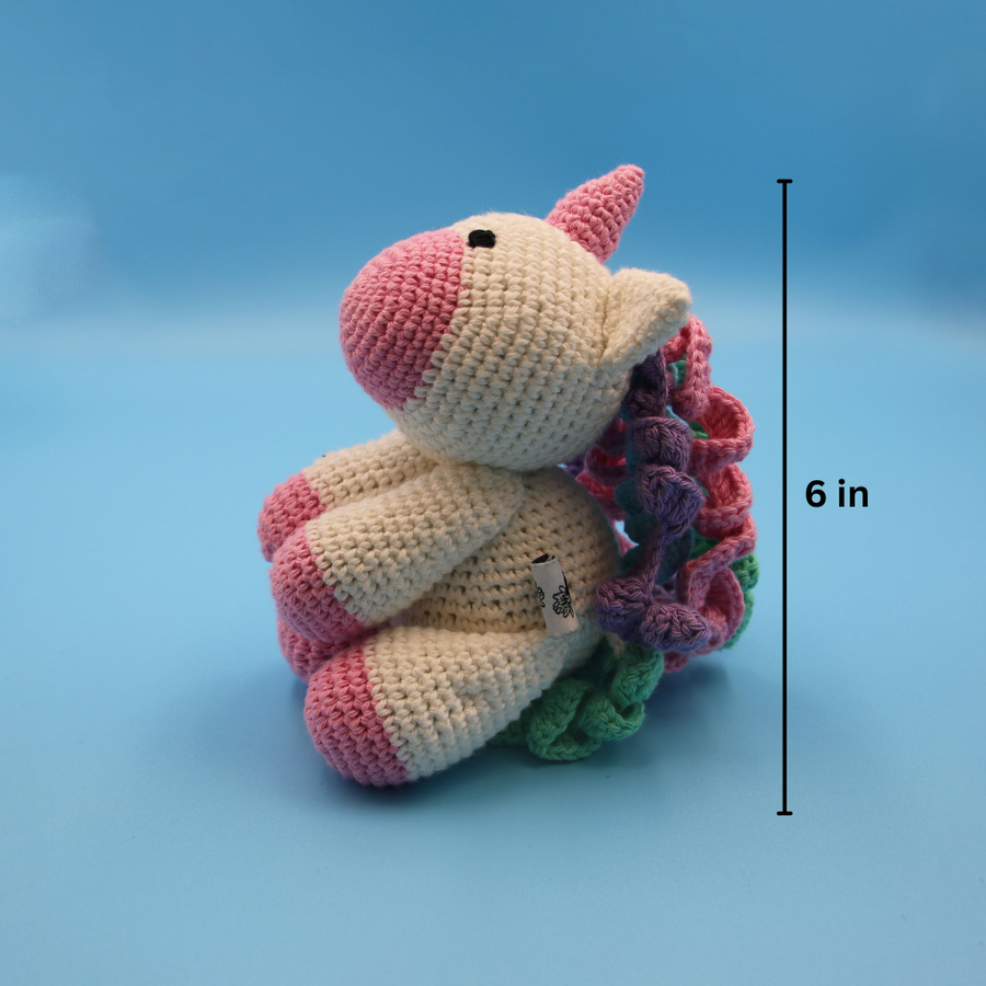 Cotton Crochet Unicorn Toy