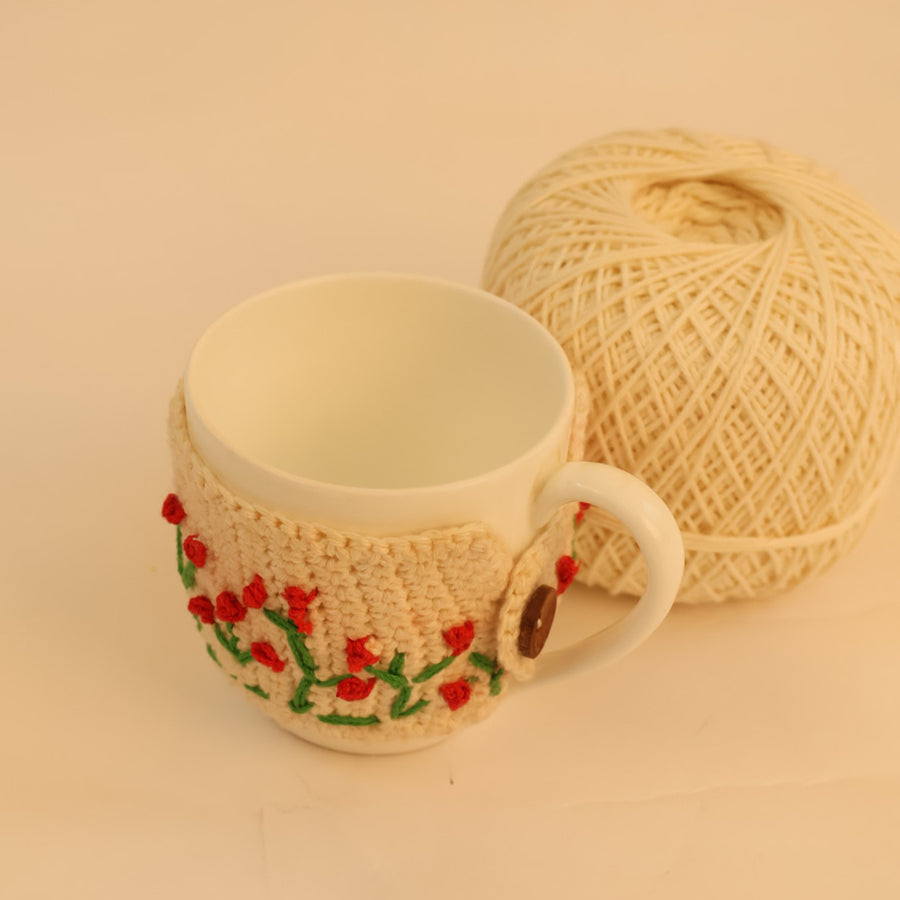 Rose Garden Crochet Mug Cozy
