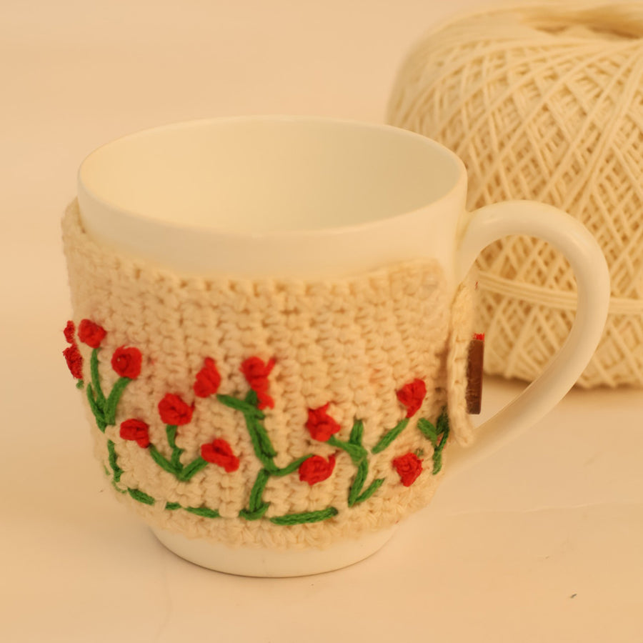 Rose Garden Crochet Mug Cozy