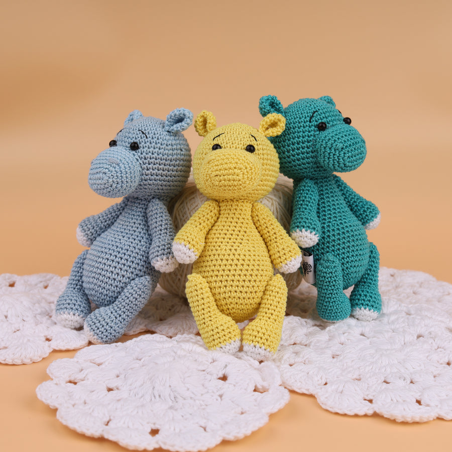 Cotton Crochet Hippo Stuff Toy