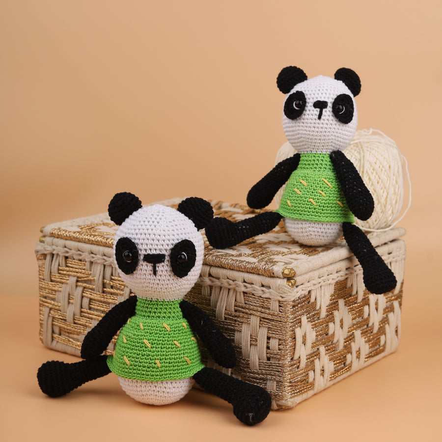 Cotton Crochet Panda in Woods Stuff Toy