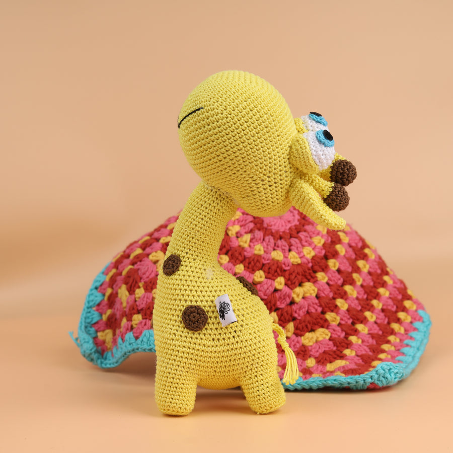 Cotton Crochet Giraffe Soft Toy