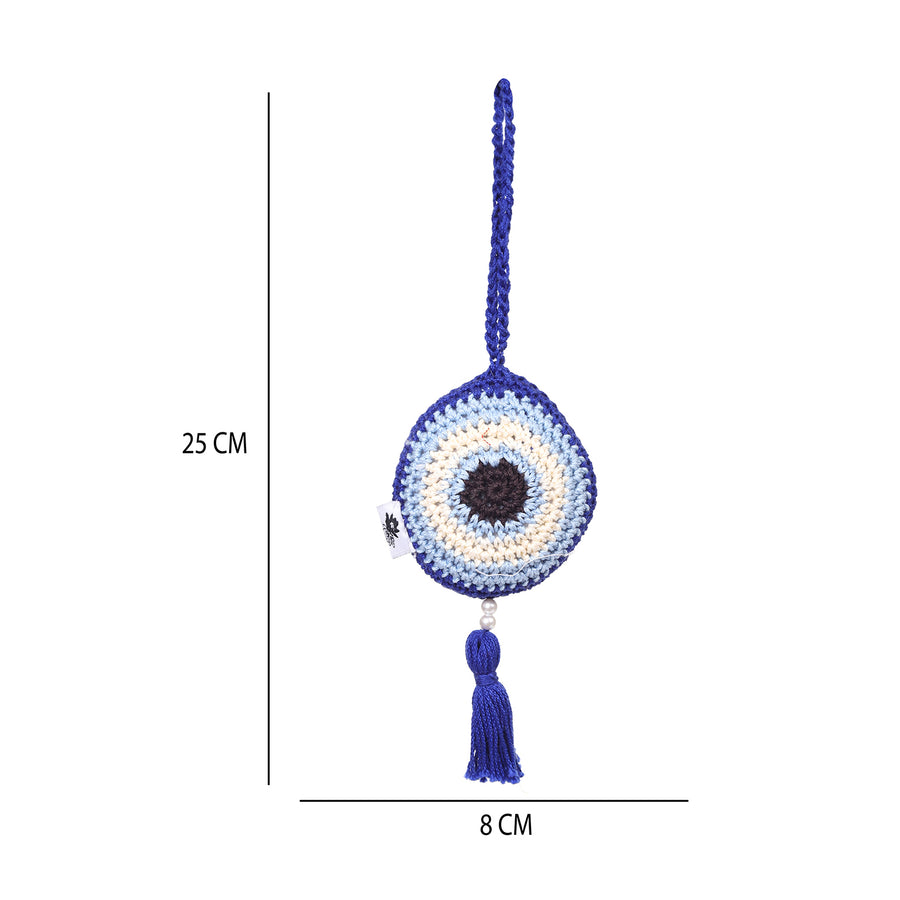 Evil Eye Crochet Keychain