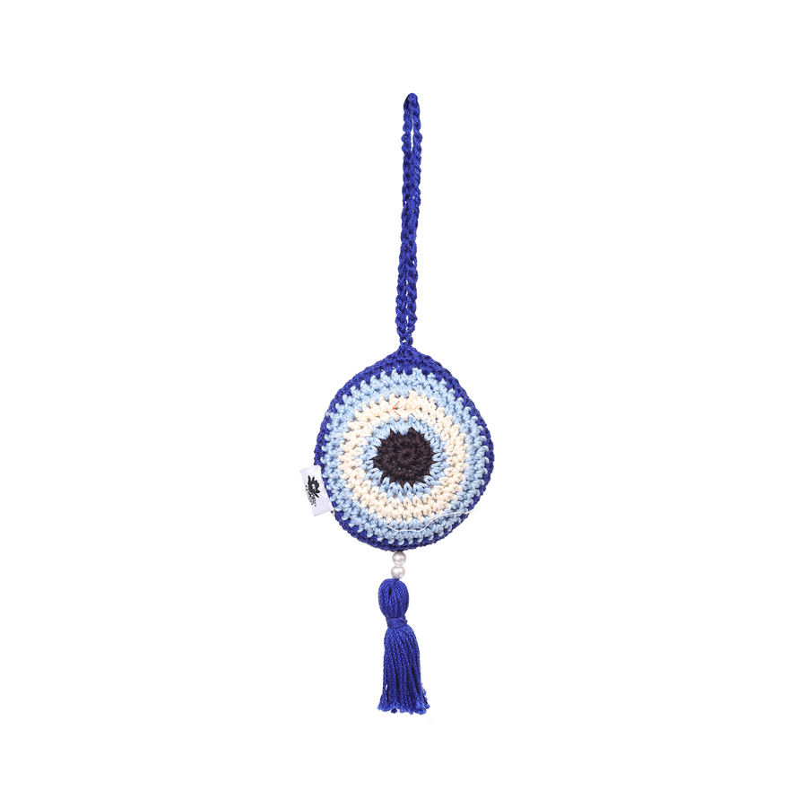 Evil Eye Crochet Keychain