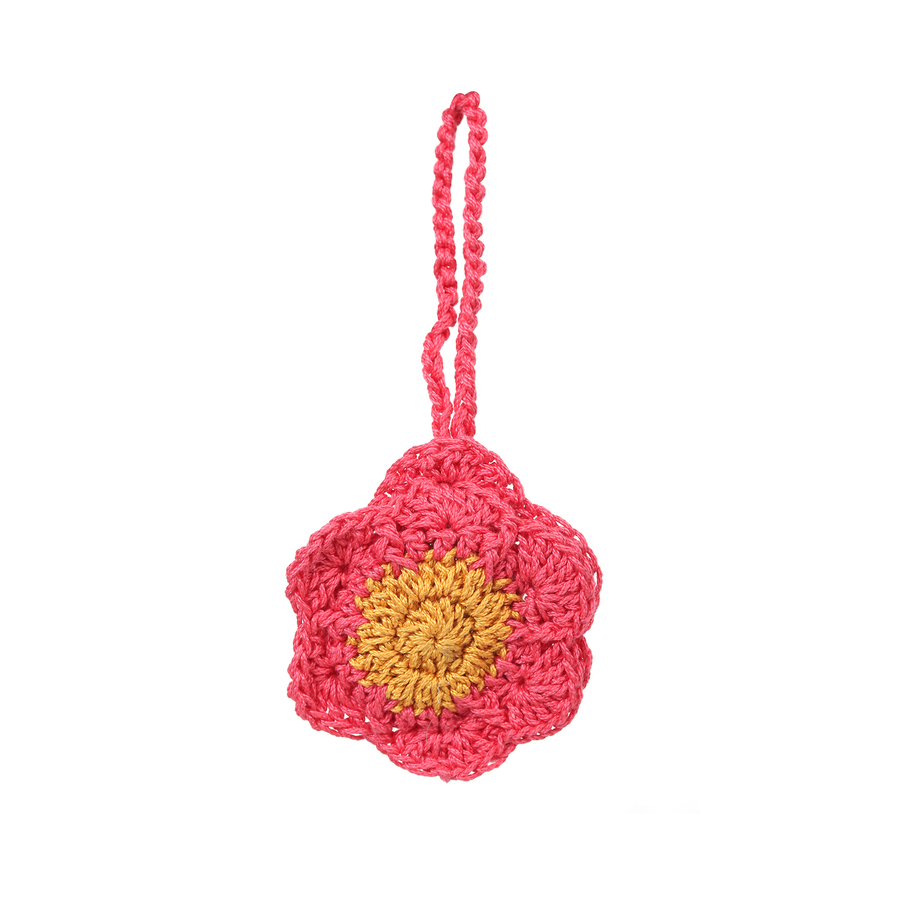 Pink Flower Keychain