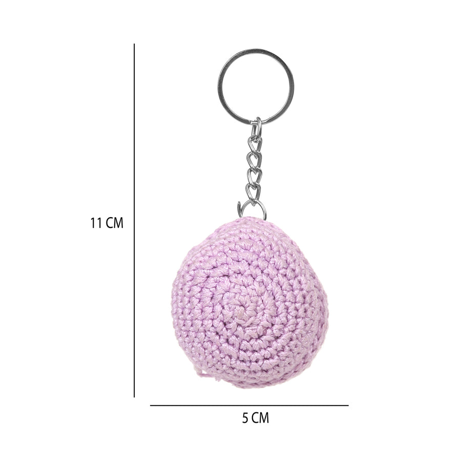 Lilac Round Keychain