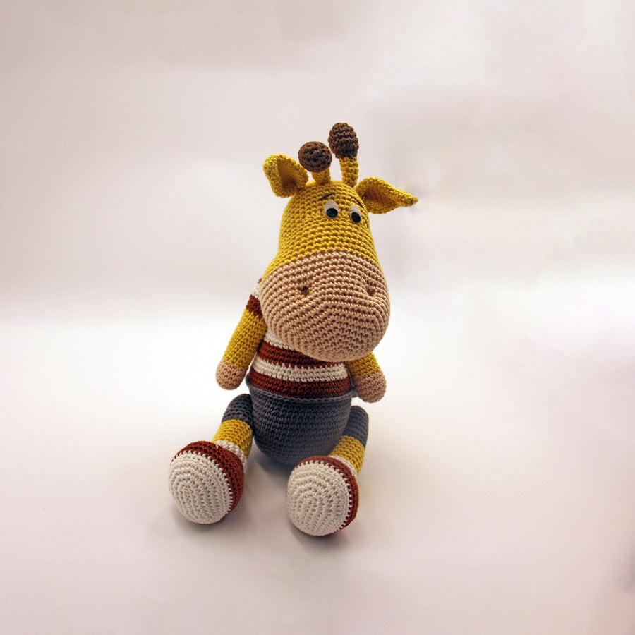 Cotton Crochet Giraffe Soft Toy