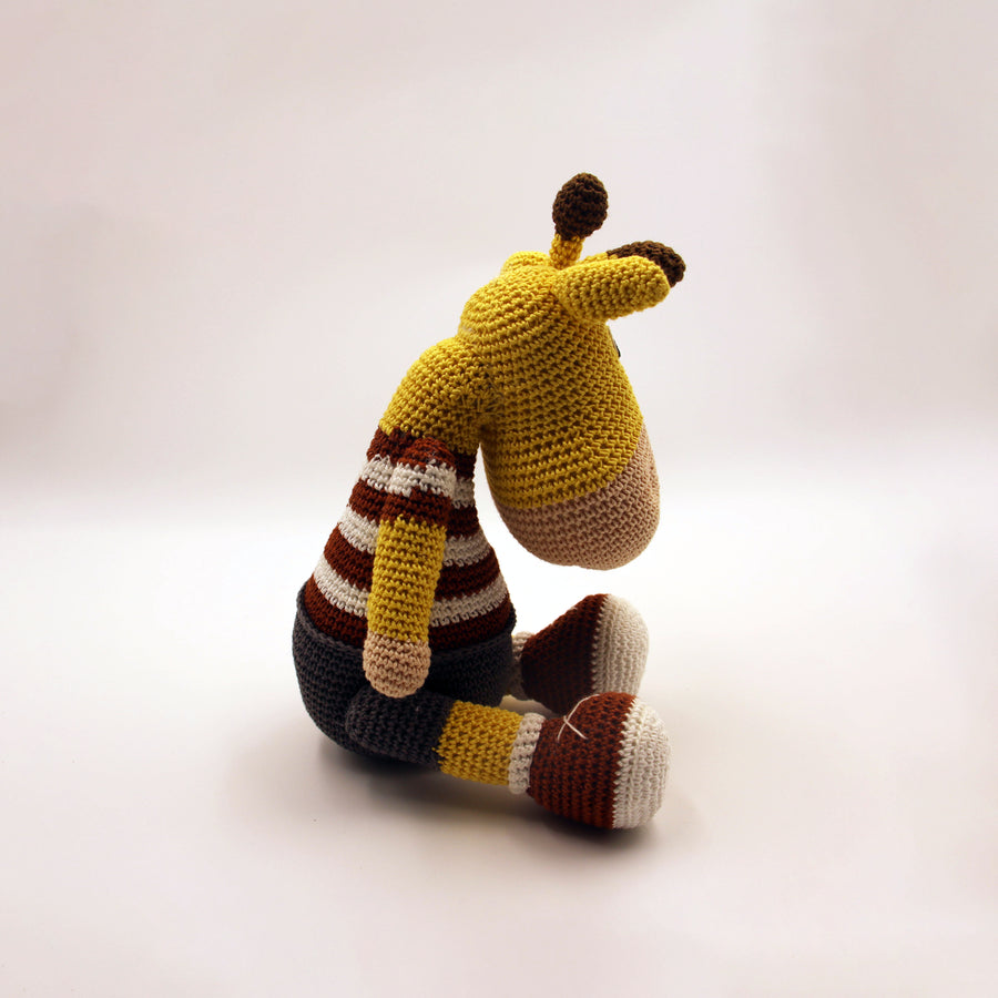 Cotton Crochet Giraffe Soft Toy