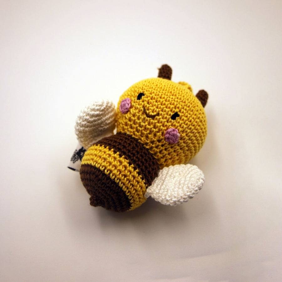 Crochet Honey Bee Keychain Toy