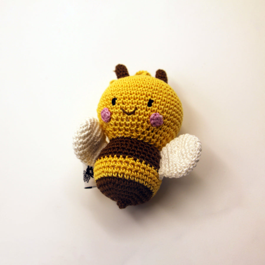 Crochet Honey Bee Keychain Toy