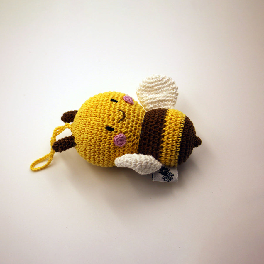 Crochet Honey Bee Keychain Toy