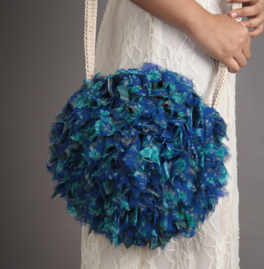 Blue Round Katran Sling Bag