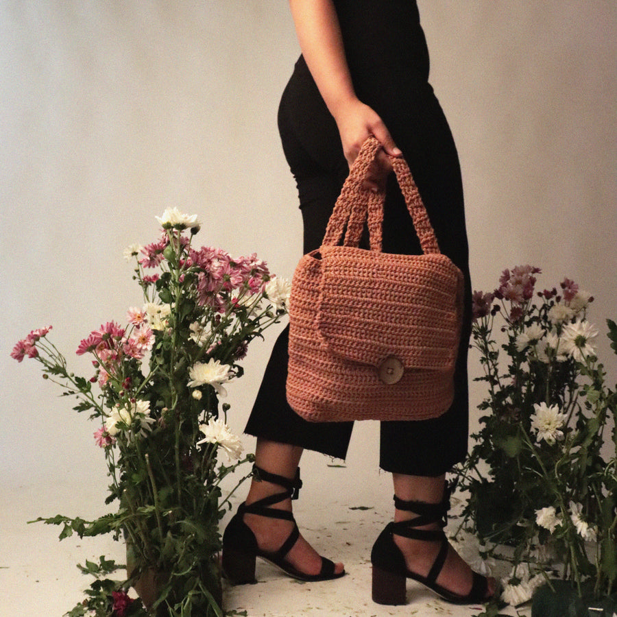 Rose Crochet Backpack