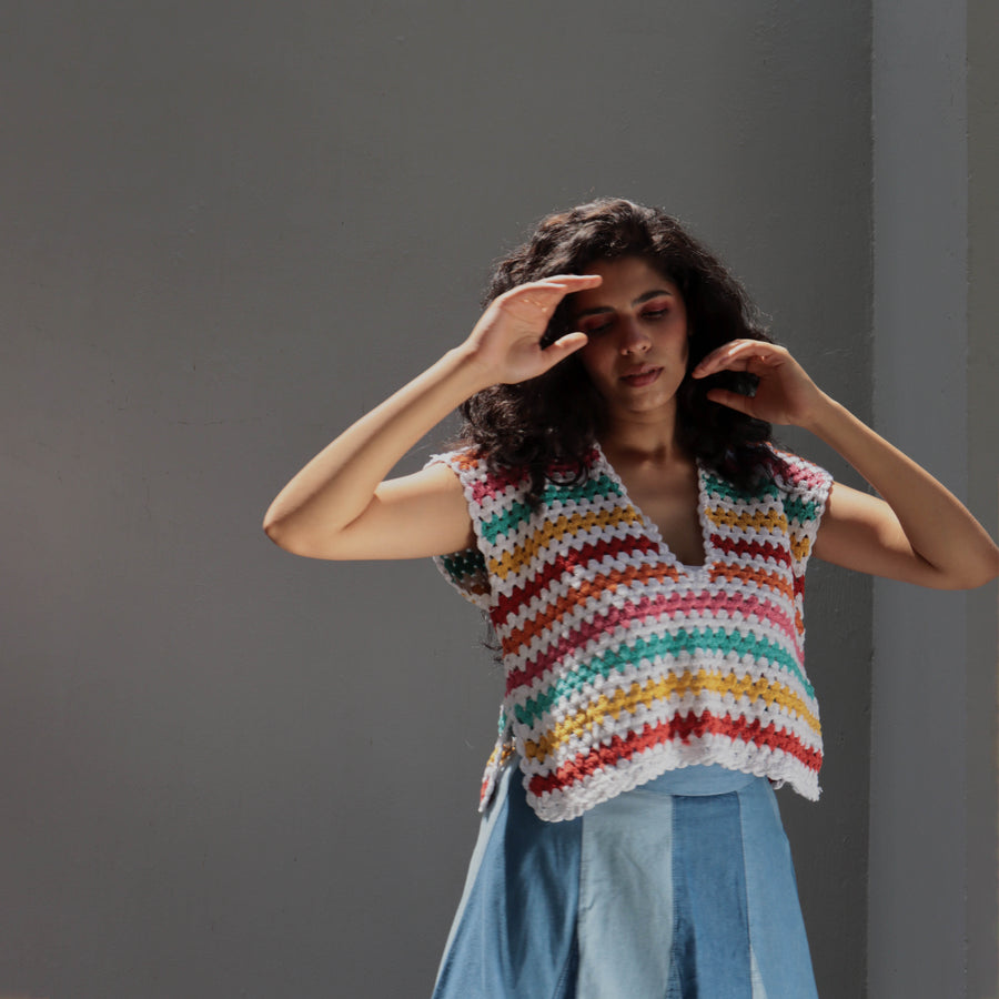The Rainbow Crochet Top – Itihasikala
