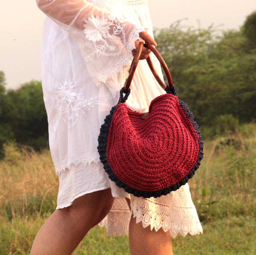 Cotton Handled Crochet Bag