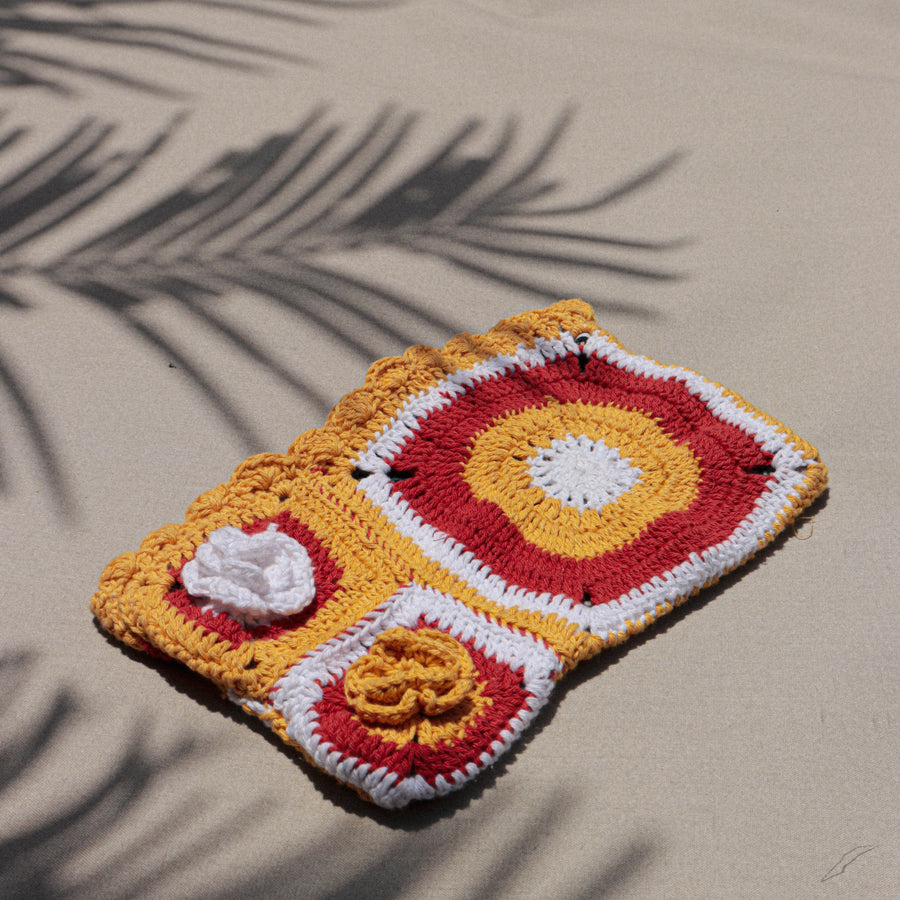 The Floral Crochet Pouch